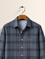 Grey Checks Full Sleeves Shirt