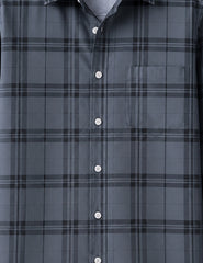 Grey Checks Full Sleeves Shirt