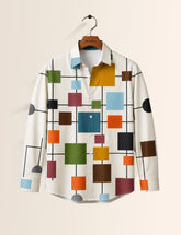 Multi Square Full Sleeves Shirt