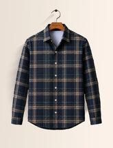 Navy Checks Full Sleeves Shirt