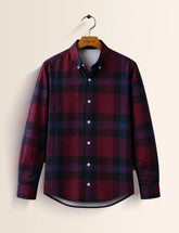 Red Blue Square Full Sleeves Shirt