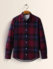 Red Blue Square Full Sleeves Shirt