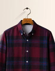 Red Blue Square Full Sleeves Shirt