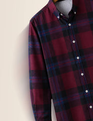 Red Blue Square Full Sleeves Shirt