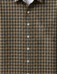 Brown Micro Checks Full Sleeves Shirt