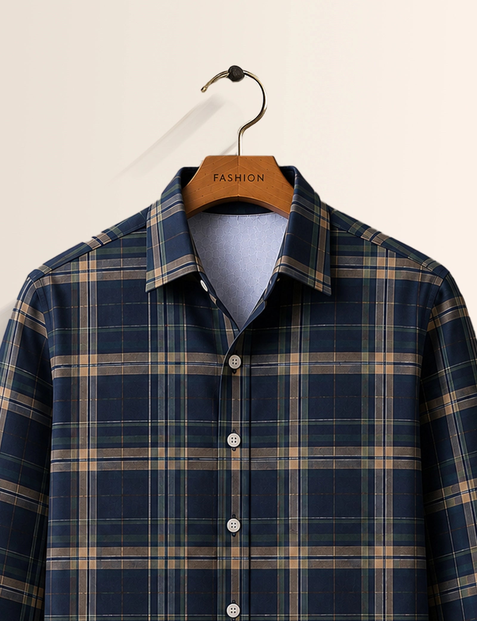 Navy Checks Full Sleeves Shirt
