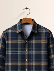 Navy Checks Full Sleeves Shirt
