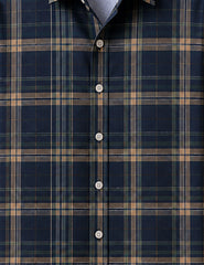 Navy Checks Full Sleeves Shirt