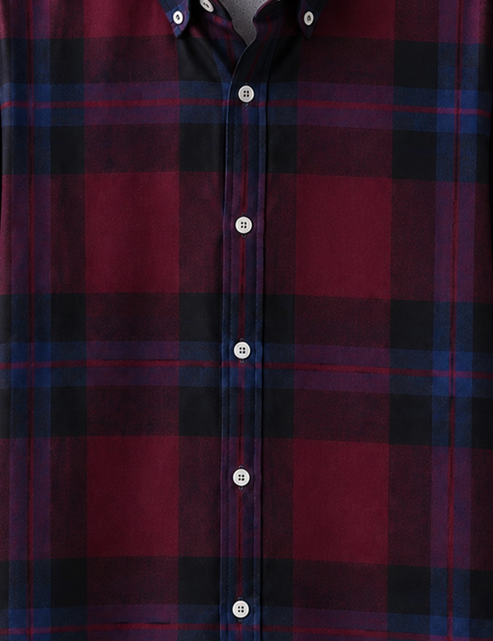 Red Blue Square Full Sleeves Shirt