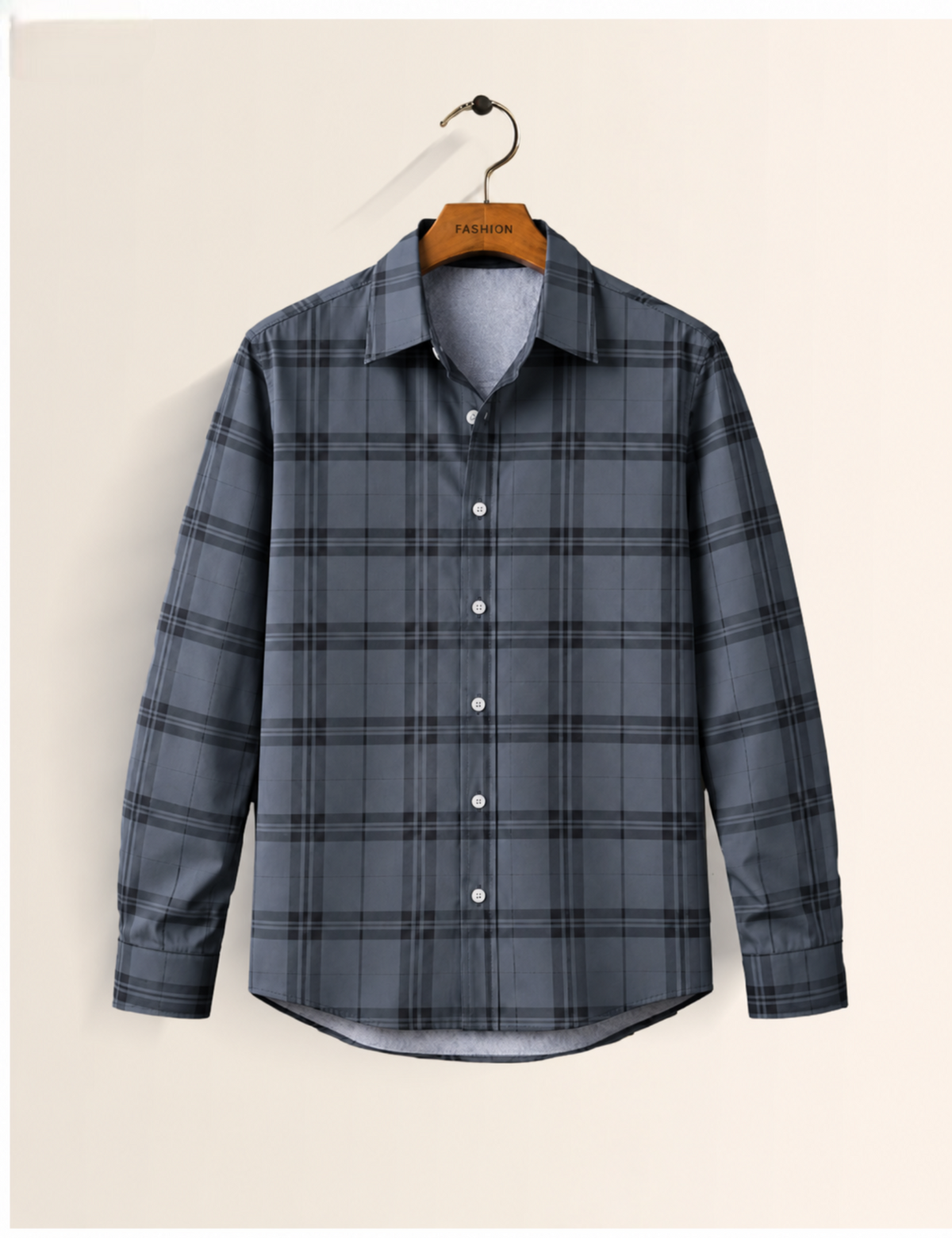 Grey Checks Full Sleeves Shirt