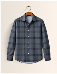 Grey Checks Full Sleeves Shirt
